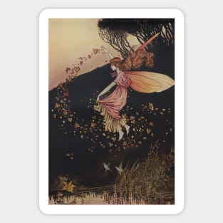 Autumn Fairy, Ida Rentoul Outhwaite Sticker